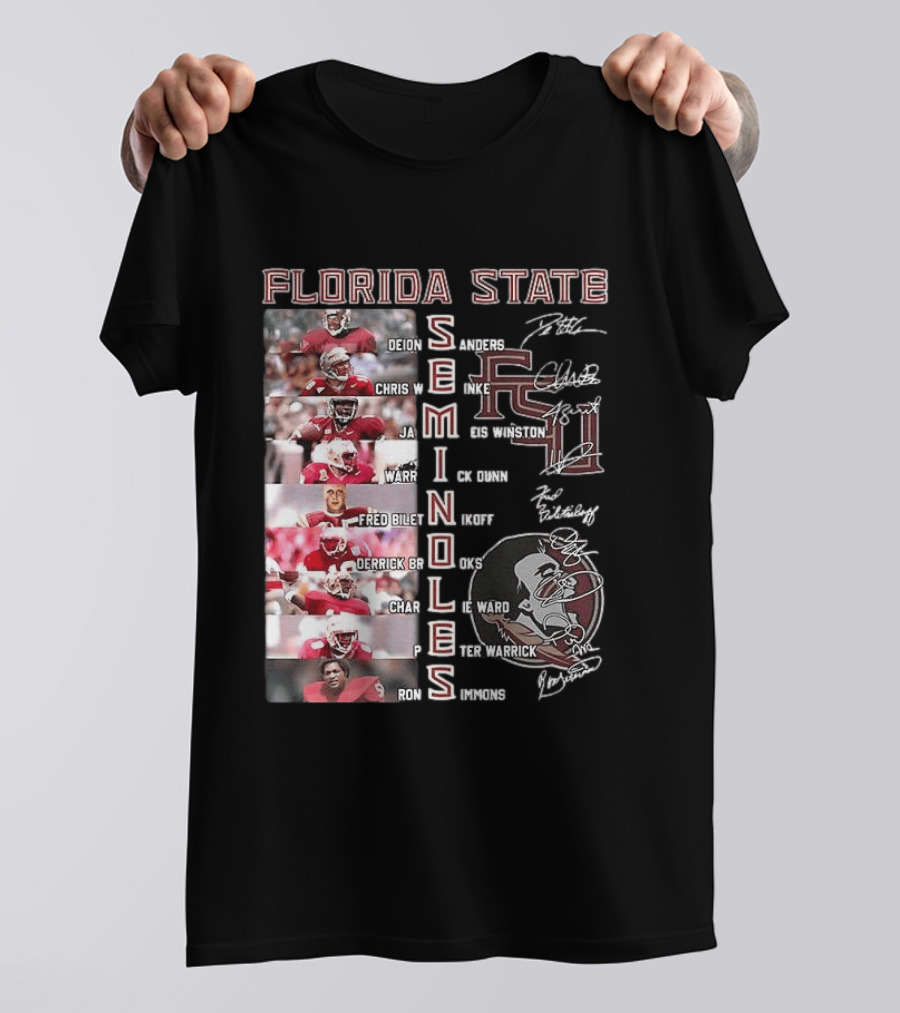 FSU Seminoles Football Player College Name And Thank You For The Memories T-Shirt