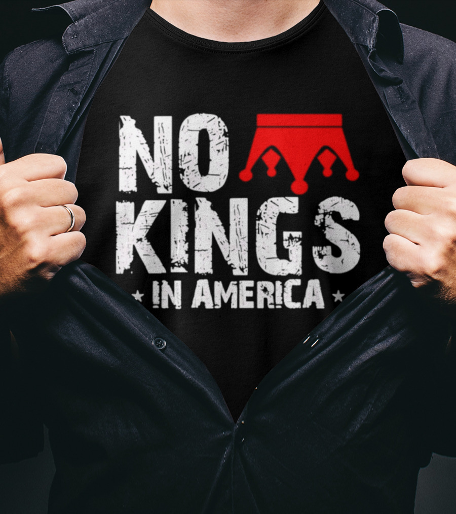 No Kings In America Red Crown T-Shirt