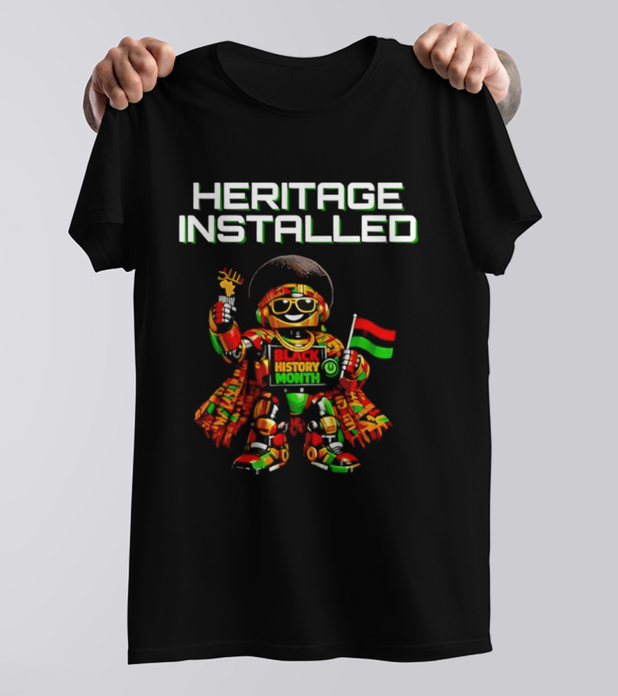 Heritage Installed Robot Black History T-Shirt