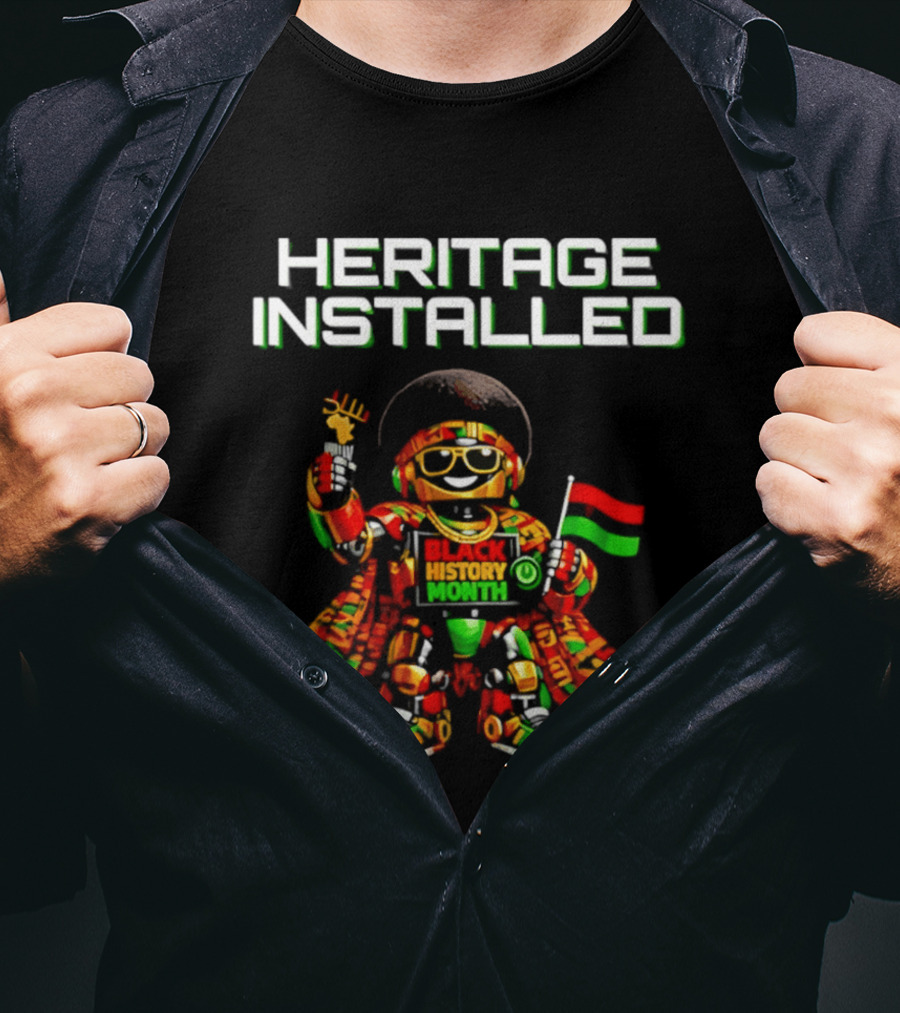 Heritage Installed Robot Black History T-Shirt