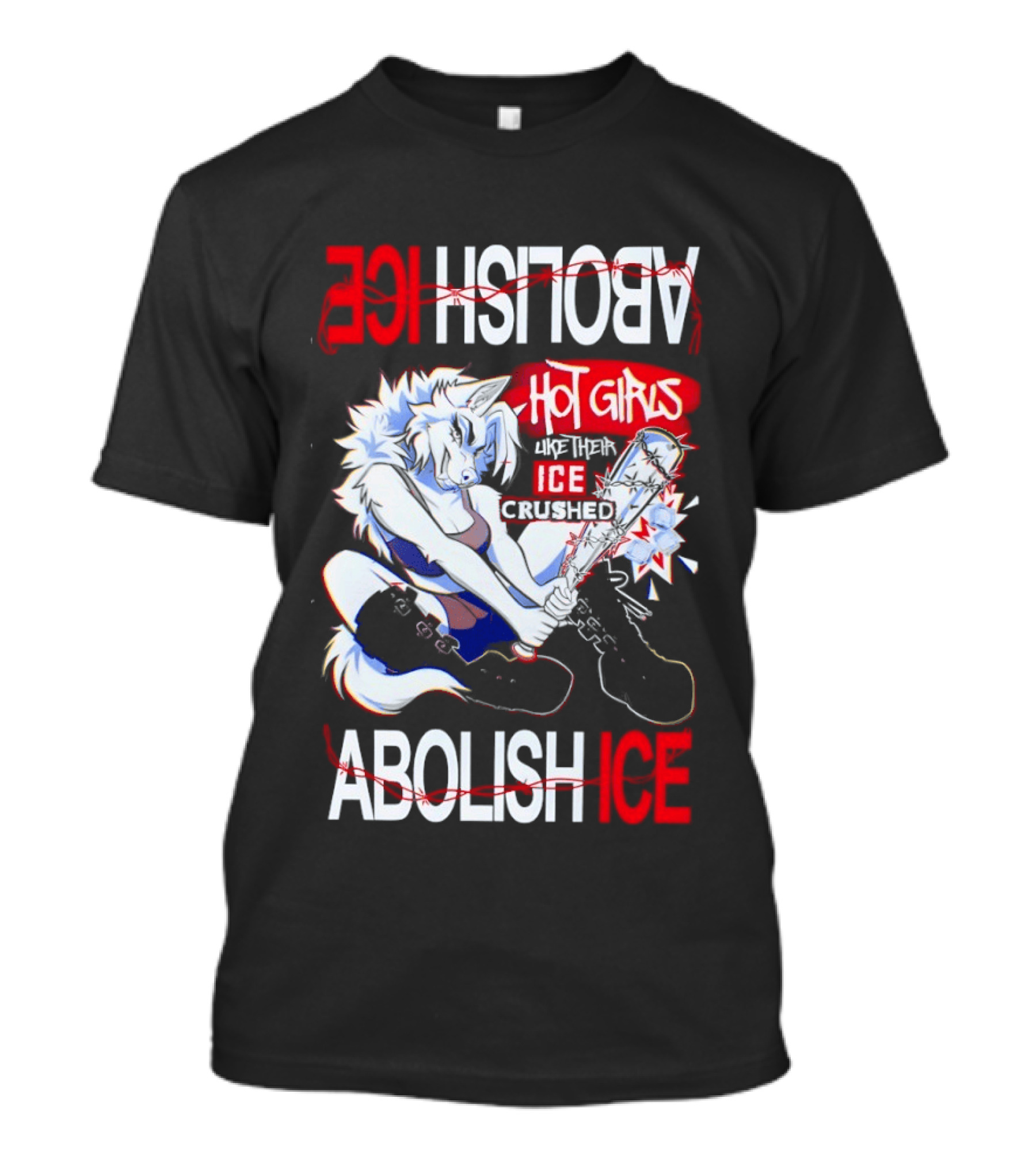 Hot Girls ICE Crushed Abolish ICE Playful T-Shirt
