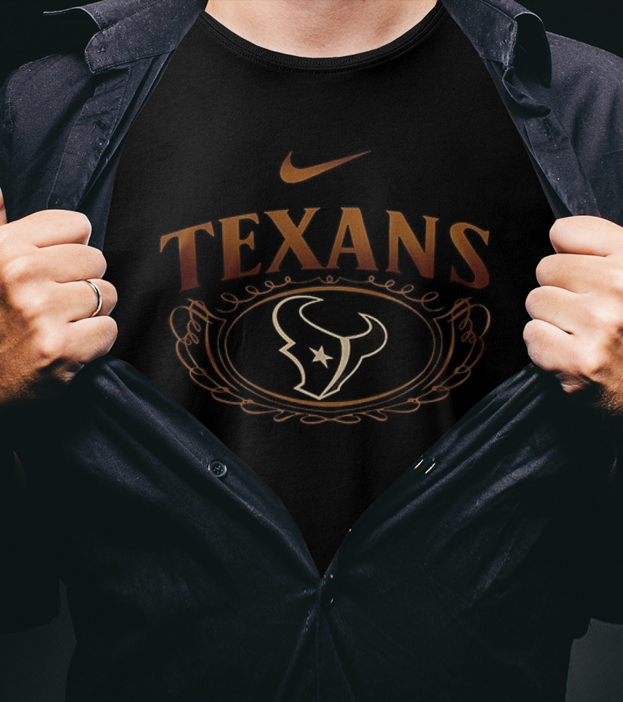 Houston Texans Nike Flaming Skull Jack Daniels Eagle T-Shirt