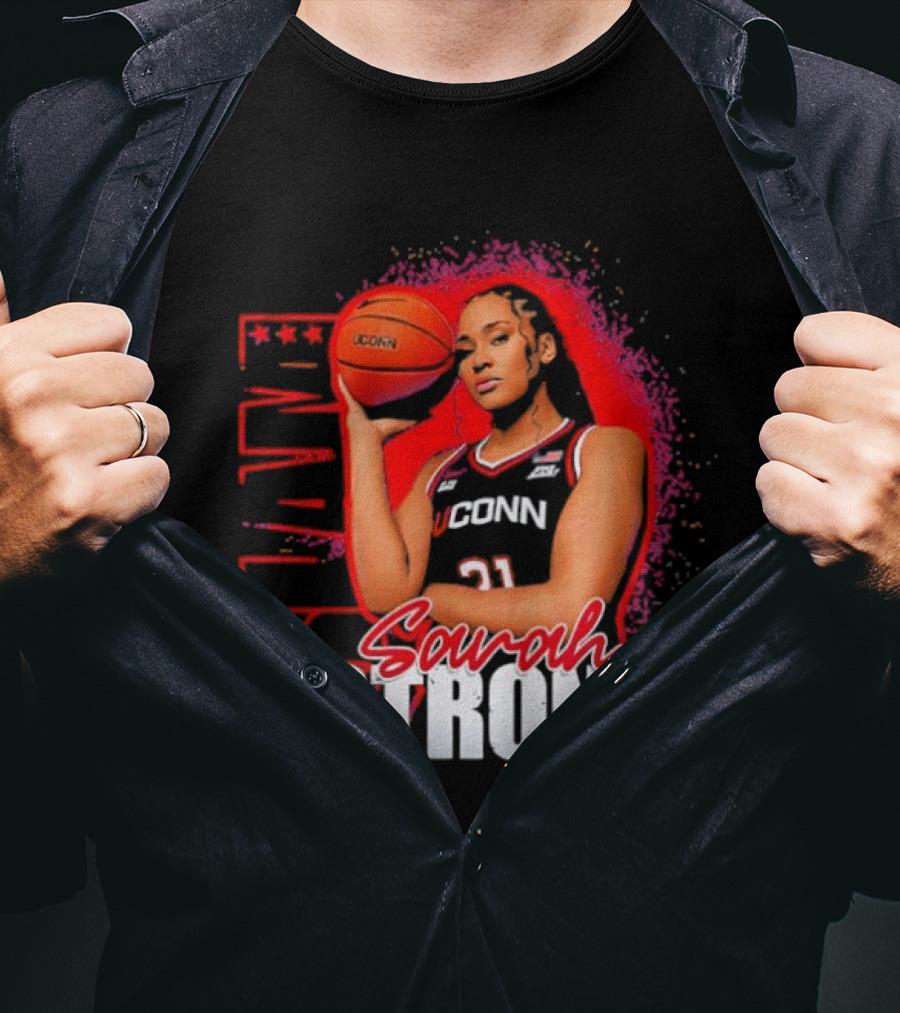 SLAM Sarah Strong #21 UConn Huskies Basketball Star T-Shirt