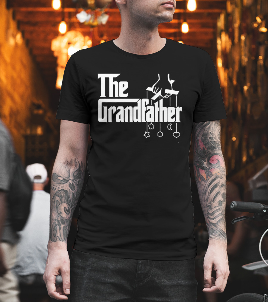 The Grandfather Puppet Strings Godfather Parody With Handguns And Baby Mobile T-Shirt