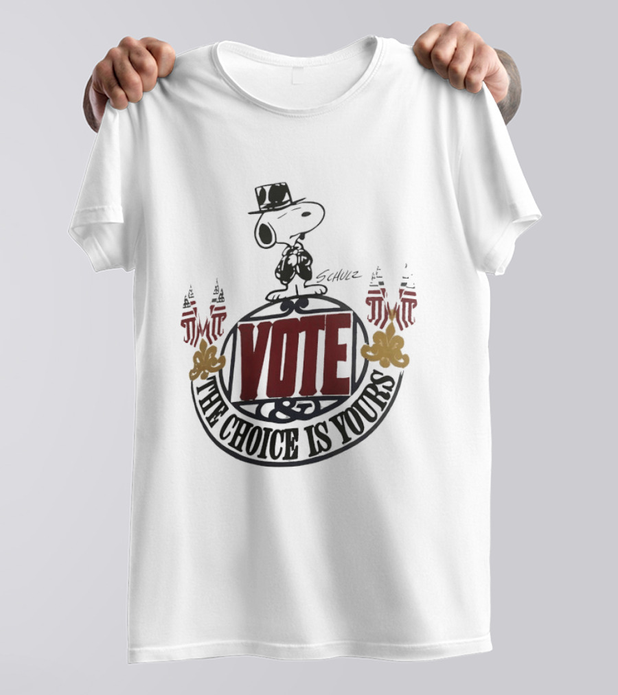 Snoopy Vote The Choice Is Yours Schulz Patriotic T-Shirt