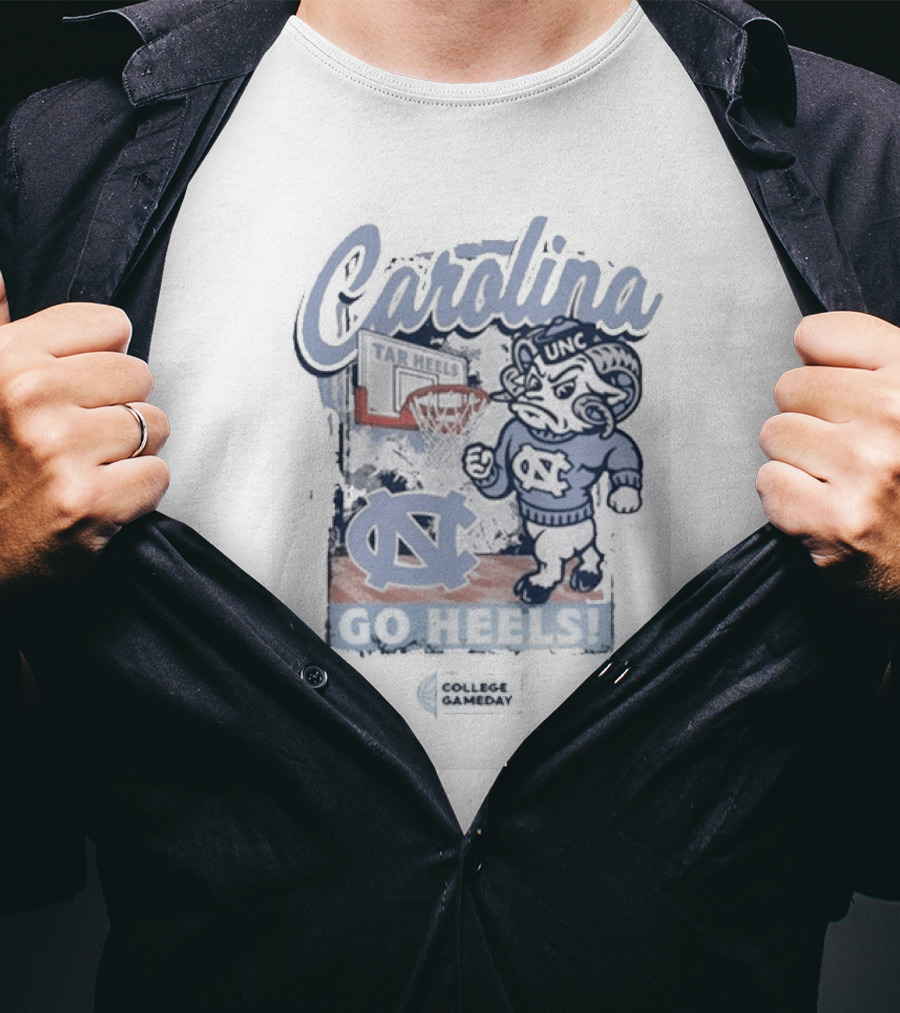 Carolina Tar Heels UNC Basketball Go Heels College Gameday T-Shirt