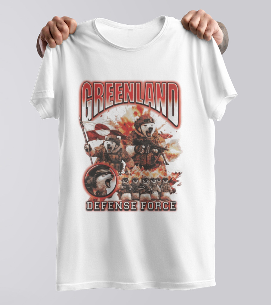 Greenland Defense Force Polar Bears Explosions Strategy T-Shirt