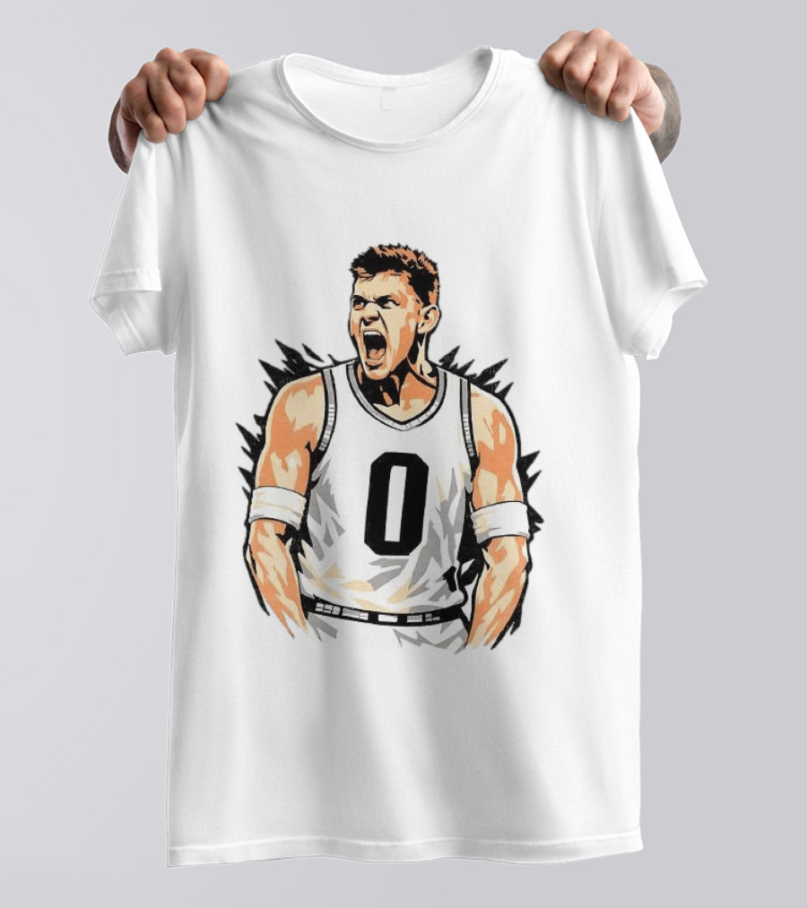 Jaxon Kohler Michigan State Spartans Basketball Big Face Number 0 T-Shirt