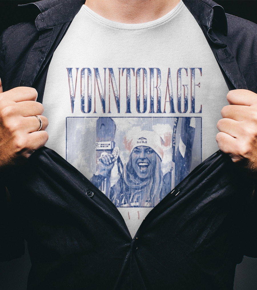 VONNtorage Lindsey Vonn Skiing Championship Fan Gear T-Shirt