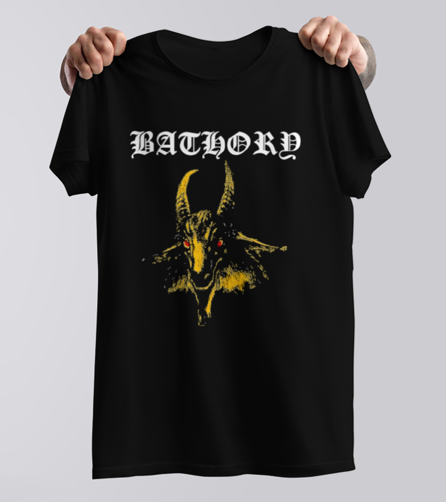 Bathory Classic Goat Graphic Vintage Heavy Metal Merchandise T-Shirt