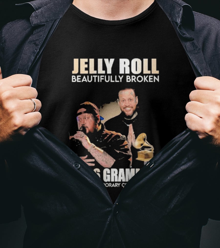 Jelly Roll Beautifully Broken 2026 Grammys Best Contemporary Country Album T-Shirt