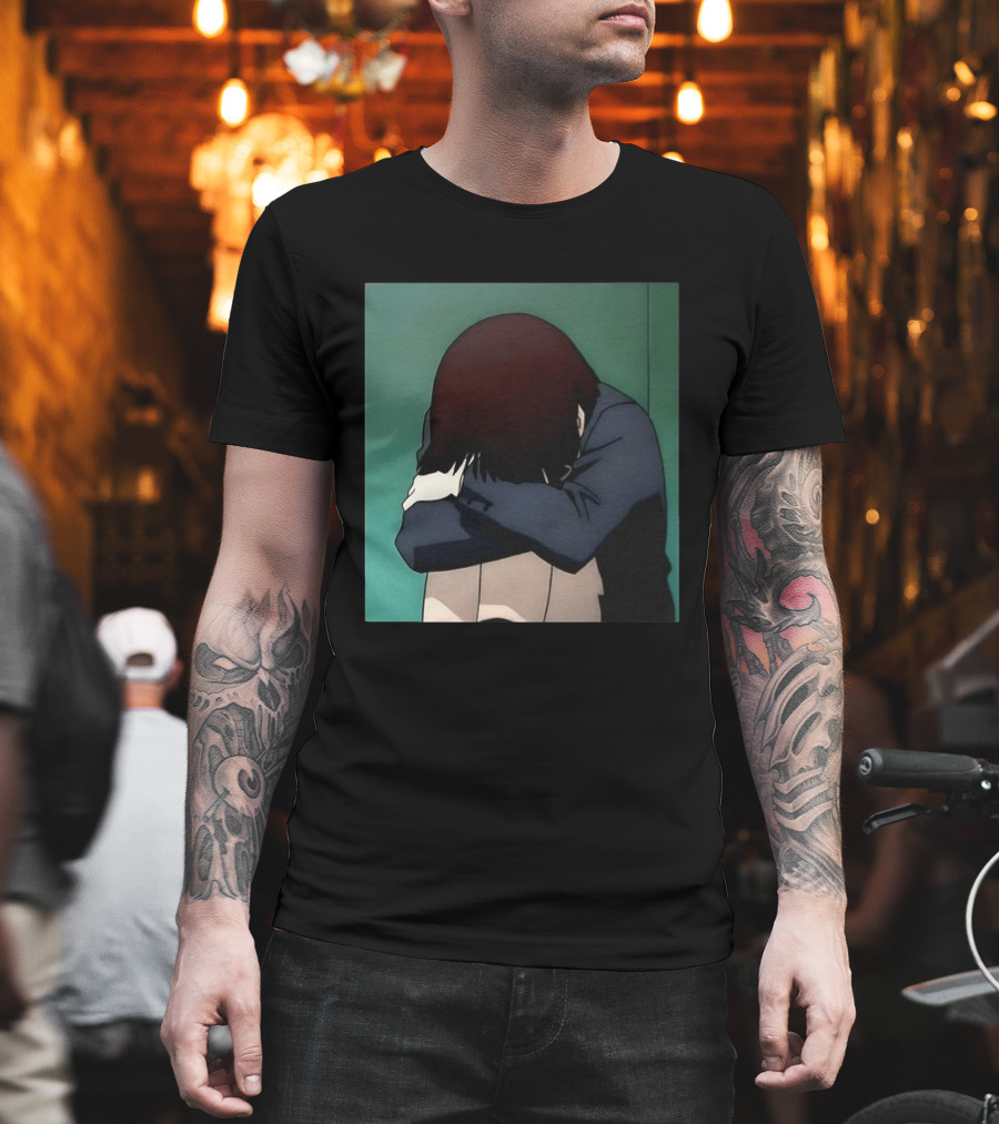 Lain Iwakura Sad Girl In Serial Experiments Lain Anime Iconic Scene T-Shirt