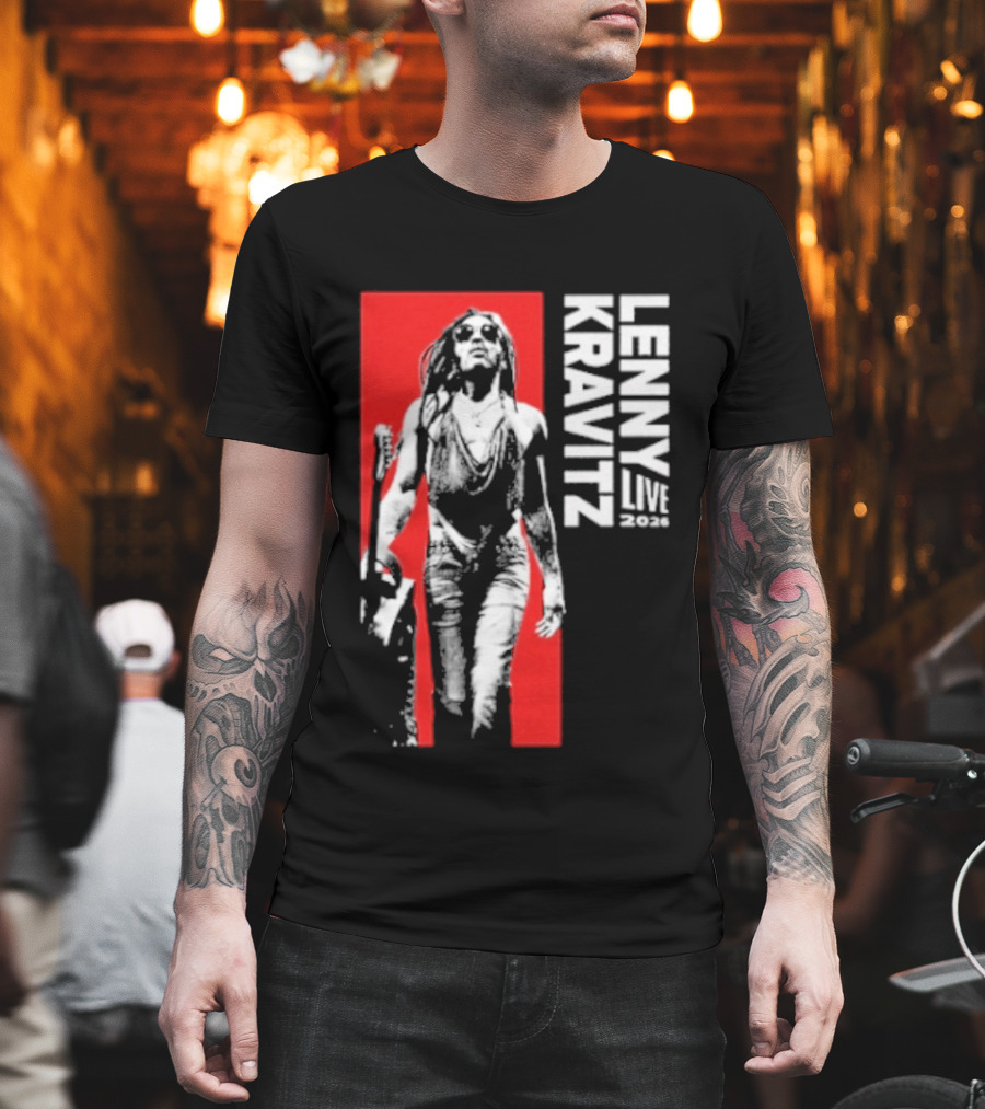 Lenny Kravitz Live 2026 Bold Red T-Shirt