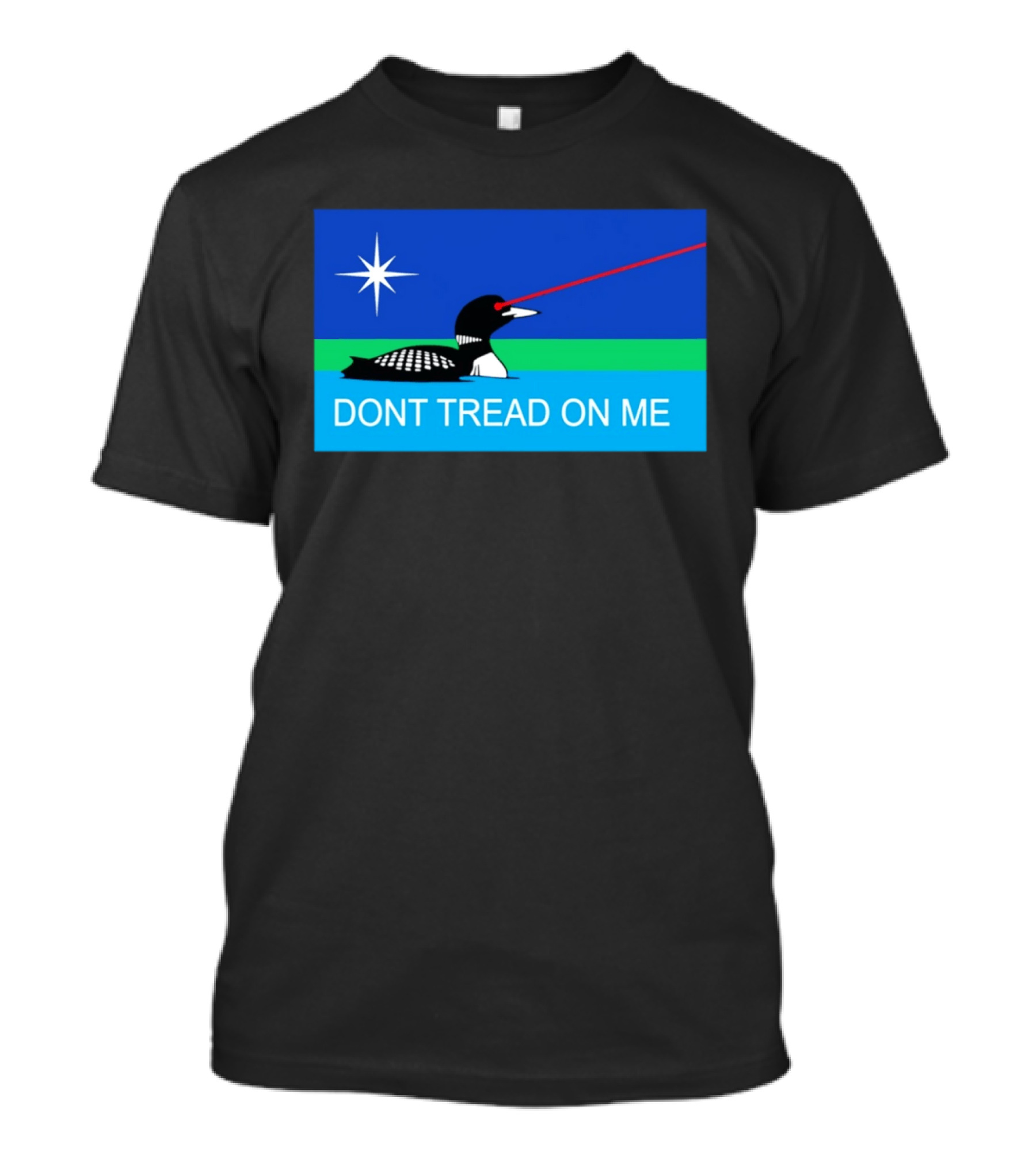 Minnesotans Loon Don't Tread On Me Texas Flag Laser Eyes T-Shirt