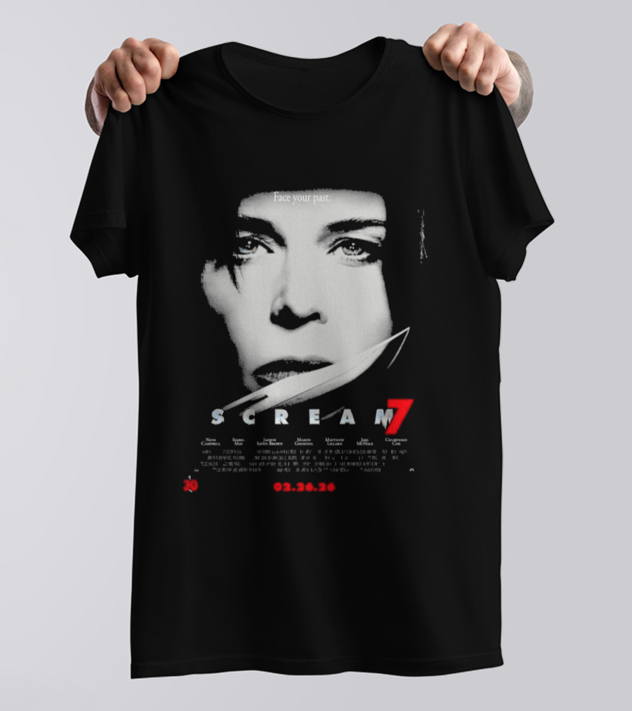 Scream 7 Face Your Past February 26 2026 T-Shirt
