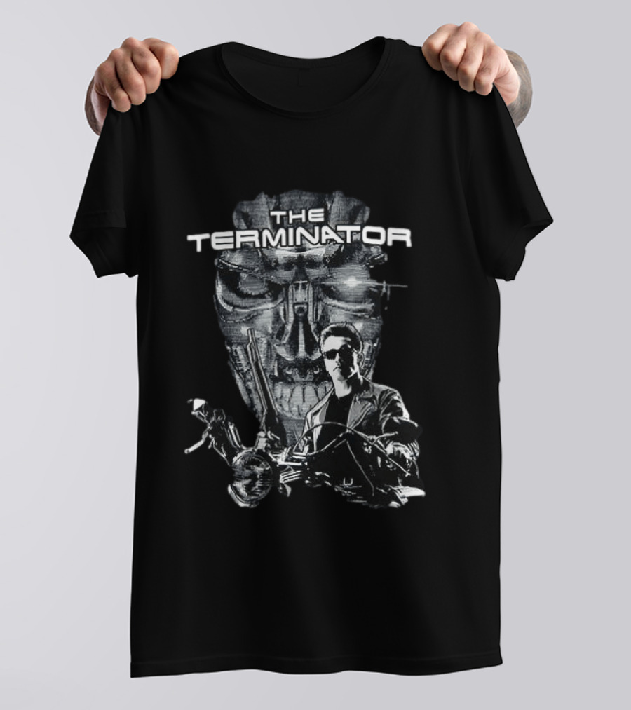 The Terminator Motorcycle Iconic Cyborg T-Shirt