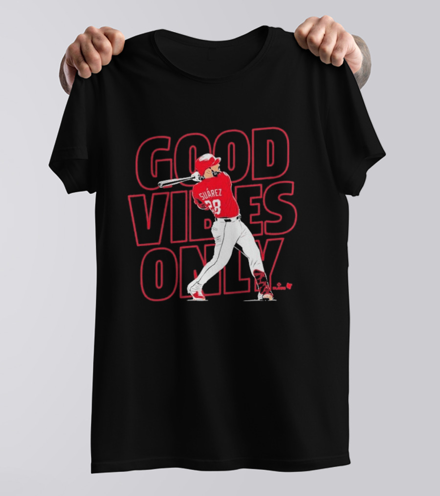 Eugenio Suárez Good Vibes Only Cincinnati Baseball Player Swinging 28 T-Shirt