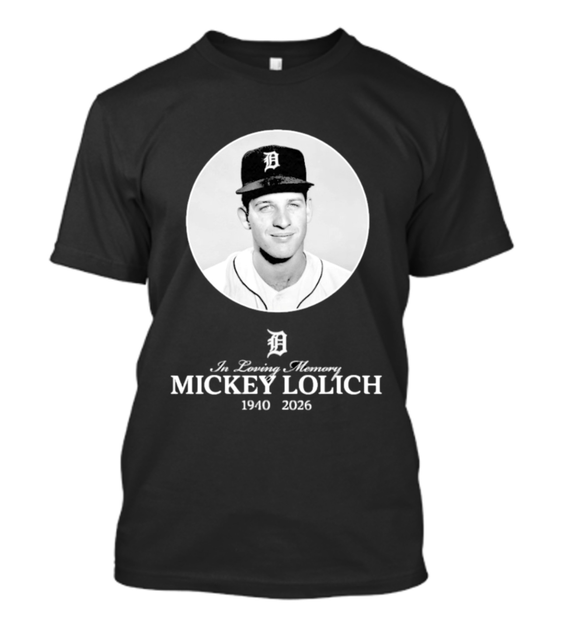In Loving Memory Mickey Lolich 1940 2026 Detroit Baseball Legend T-Shirt