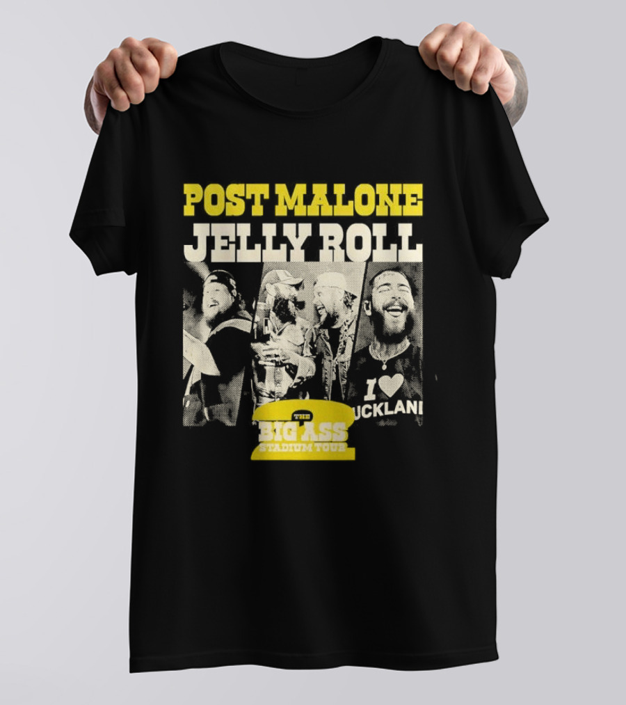 Post Malone Jelly Roll Big Ass Stadium Tour Part 2 T-Shirt