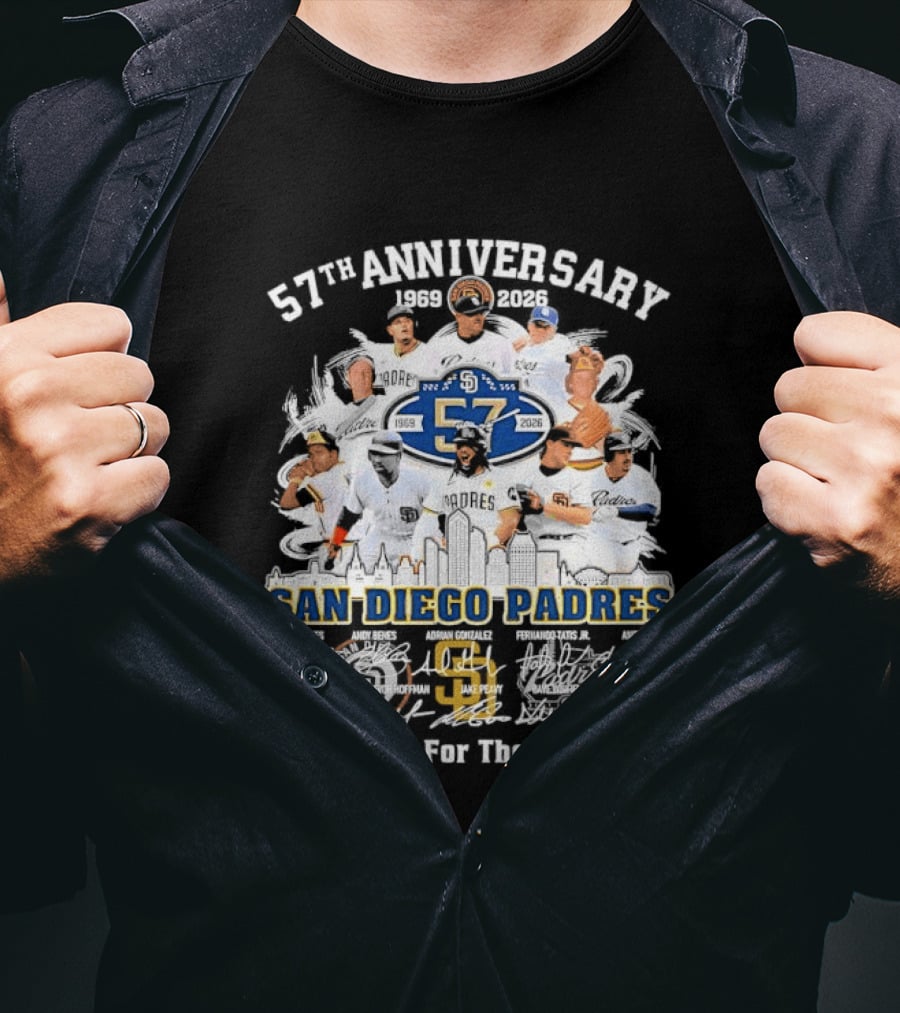 San Diego Padres 57th Anniversary 1969 2026 Thank You For The Memories T-Shirt