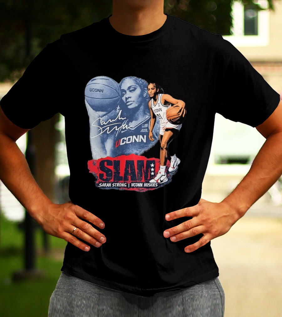 UConn Huskies SLAM Sarah Strong Basketball Legend T-Shirt