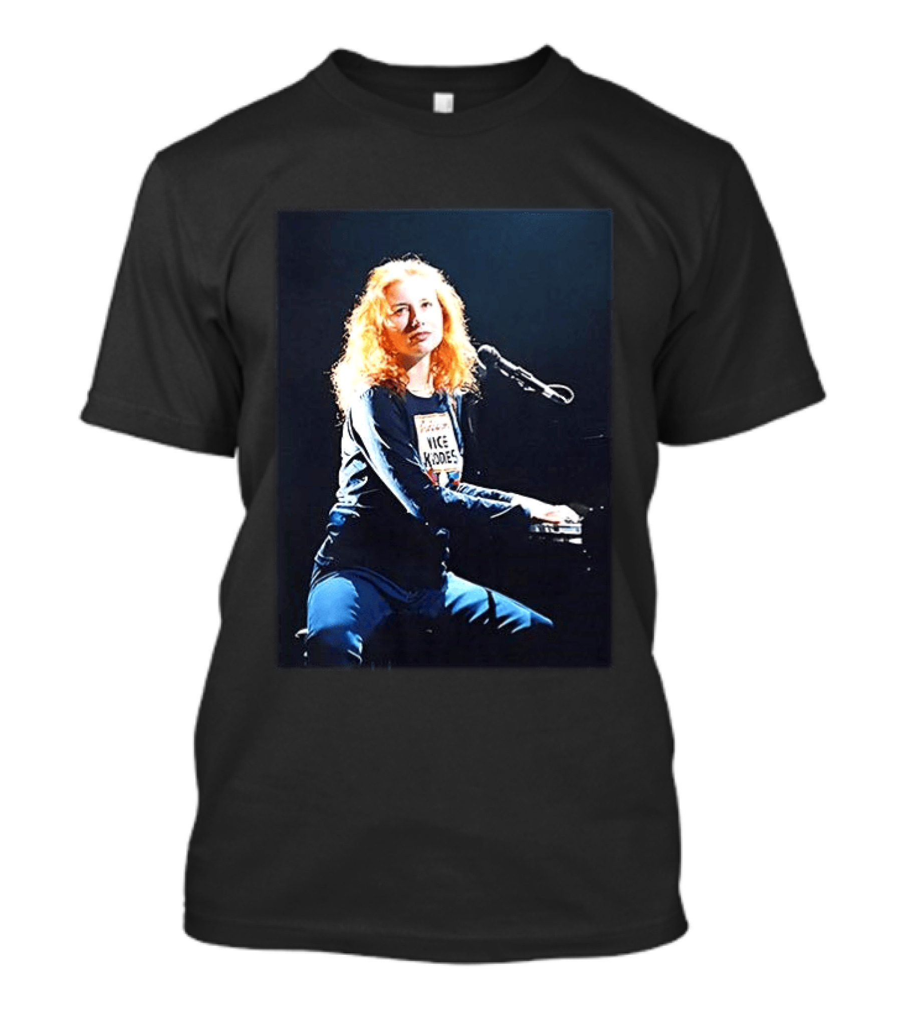 Tori Amos Nice Knodes Singing At Piano Live Performance Photography T-Shirt