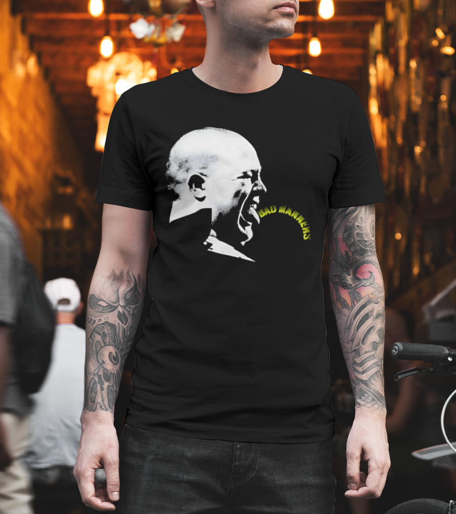 Bad Manners Buster Bloodvessel Tongue Out Profile T-Shirt