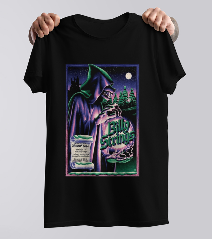 Billy Strings Winter 2026 Athens Asheville Nashville Tour T-Shirt
