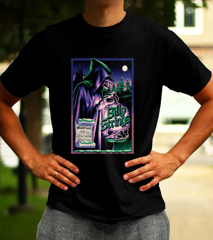Billy Strings Winter 2026 Athens Asheville Nashville Tour T-Shirt