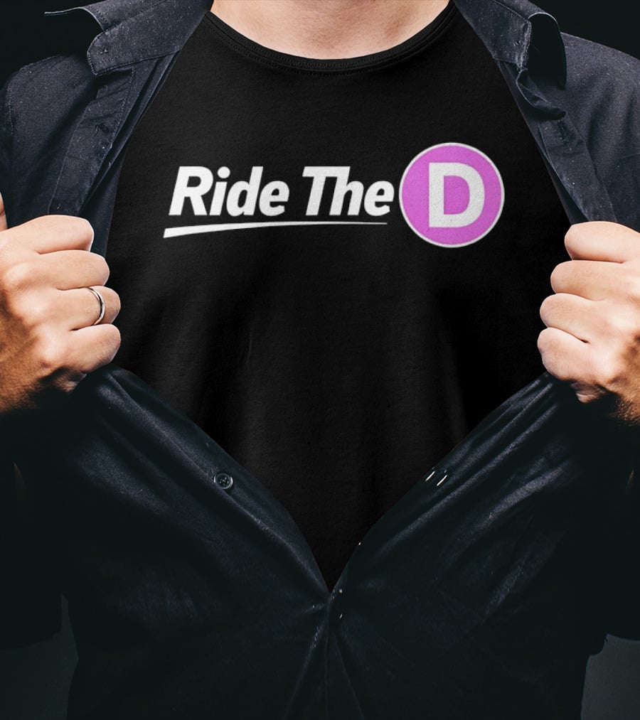 Ride The D Retro Urban Typography Bold Letter D T-Shirt