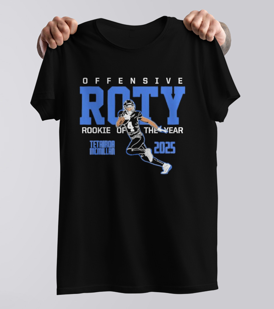 Tetairoa McMillan 2025 Offensive ROTY Rookie Of The Year T-Shirt