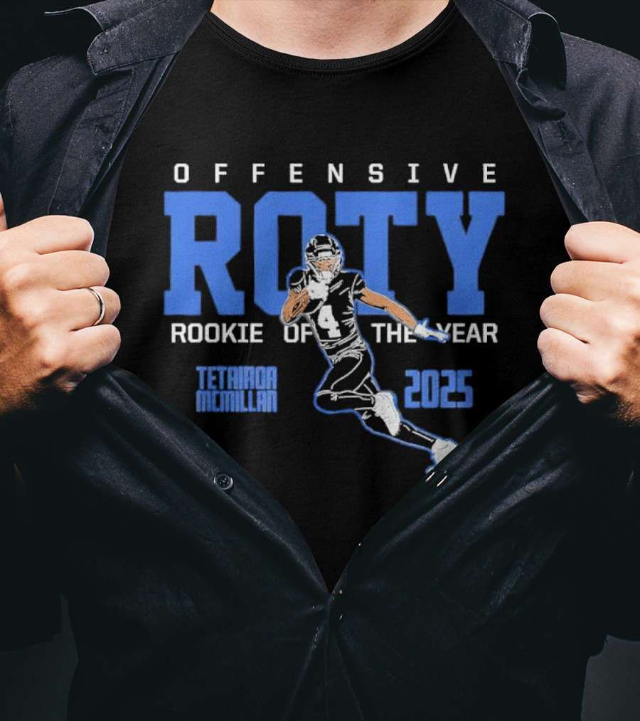 Tetairoa McMillan 2025 Offensive ROTY Rookie Of The Year T-Shirt