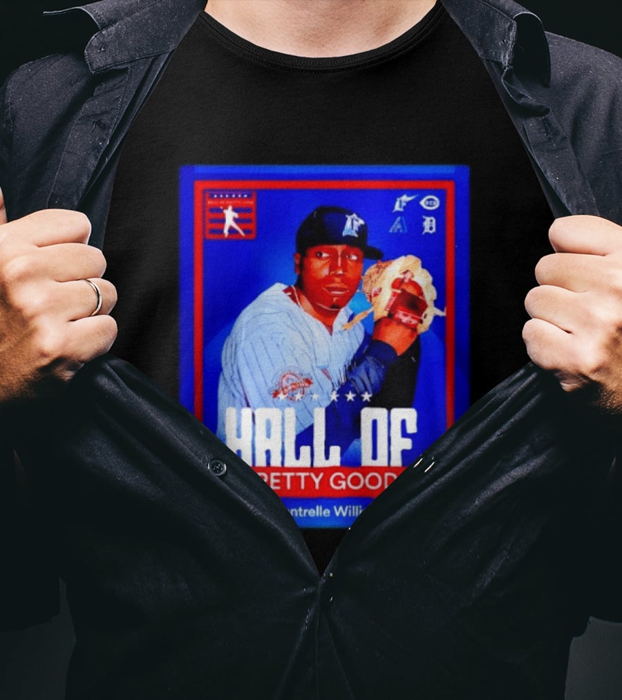 Hall Of Pretty Good Dontrelle Willis Detroit Tigers Baseball Card T-Shirt