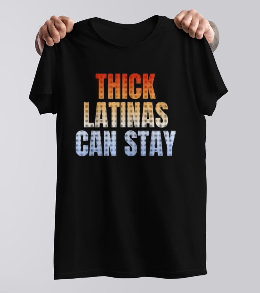 Thick Latinas Can Stay Retro Gradient Pop T-Shirt