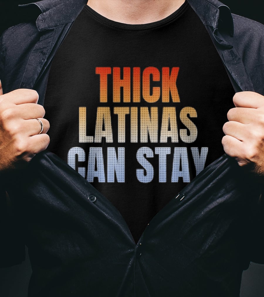Thick Latinas Can Stay Retro Gradient Pop T-Shirt