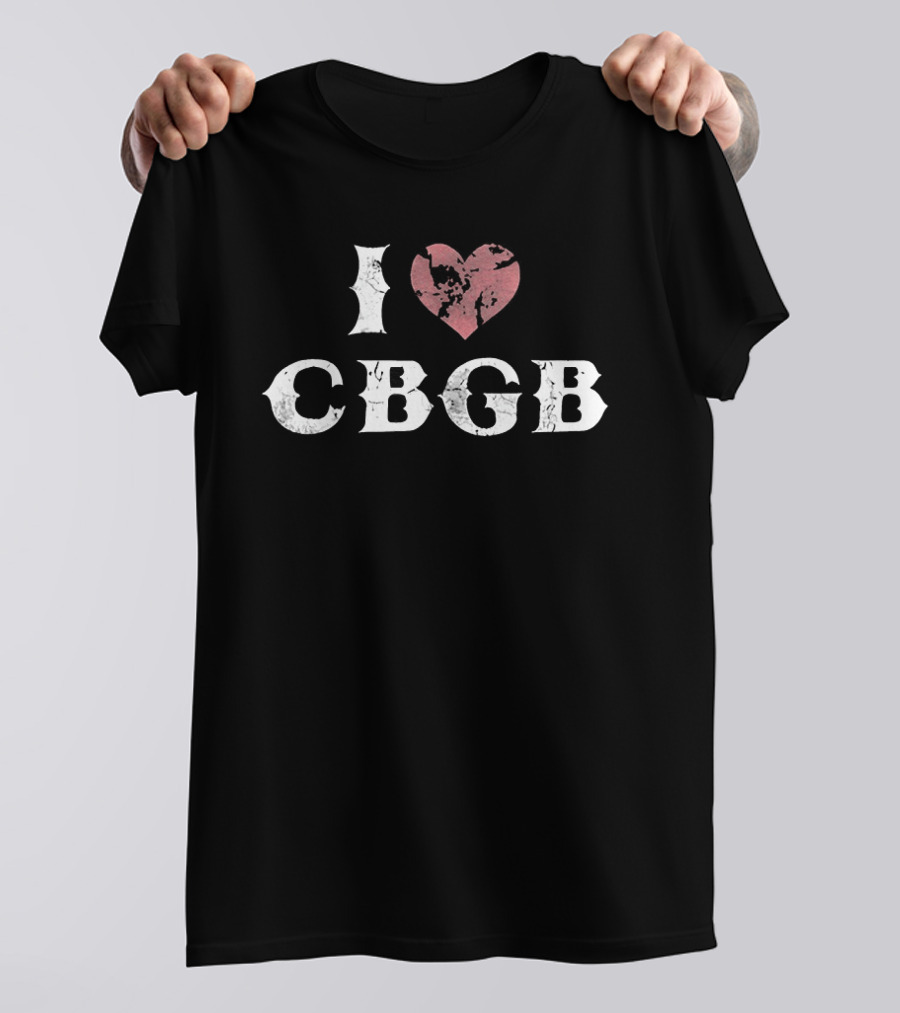 I Love CBGB Heart Icon Retro Music Culture T-Shirt