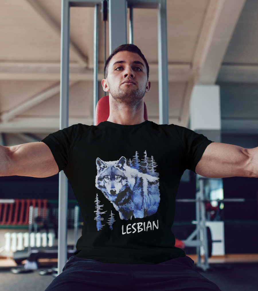 Wolf Lesbian Blue Forest T-Shirt