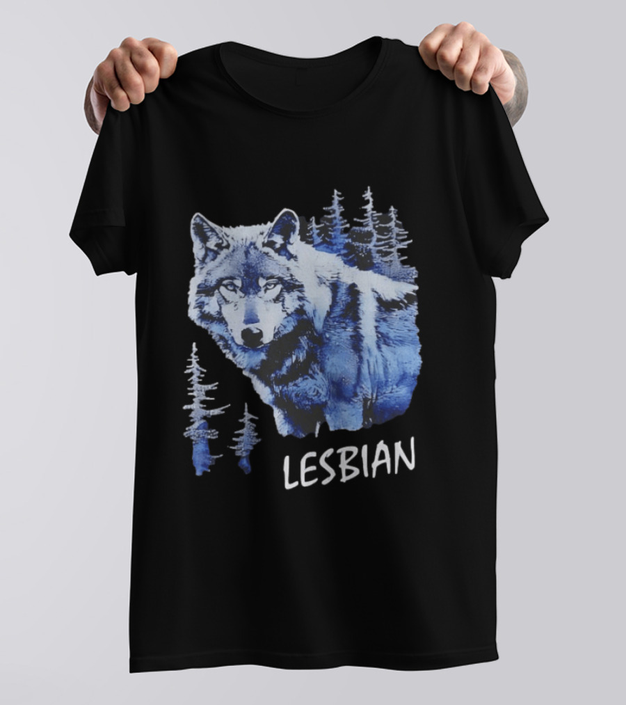 Wolf Lesbian Blue Forest T-Shirt