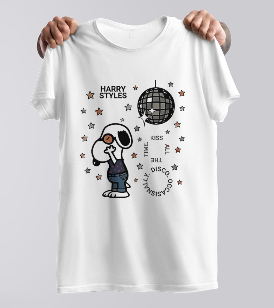 Harry Styles Snoopy Kiss The Disco Ball Occasionally T-Shirt