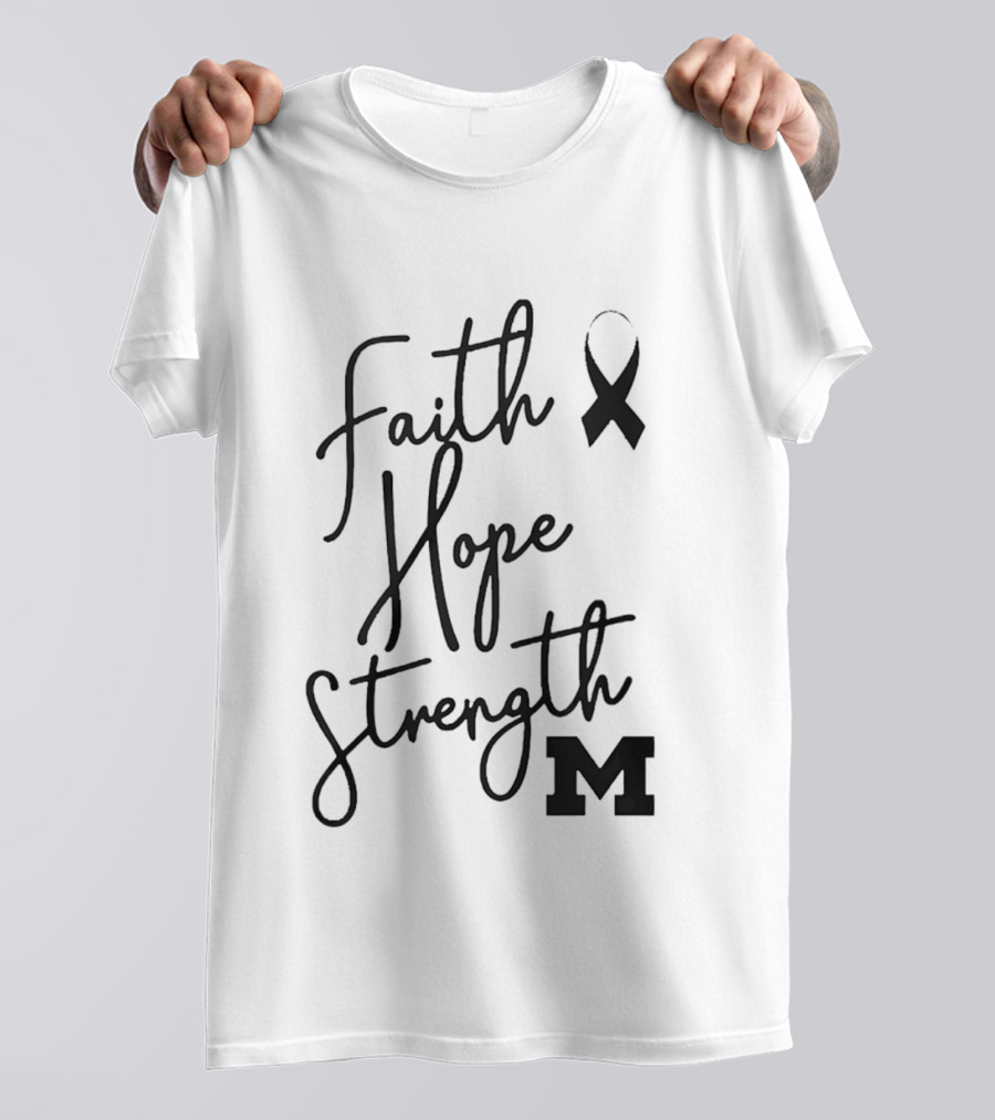 Faith Hope Strength Ribbon M T-Shirt