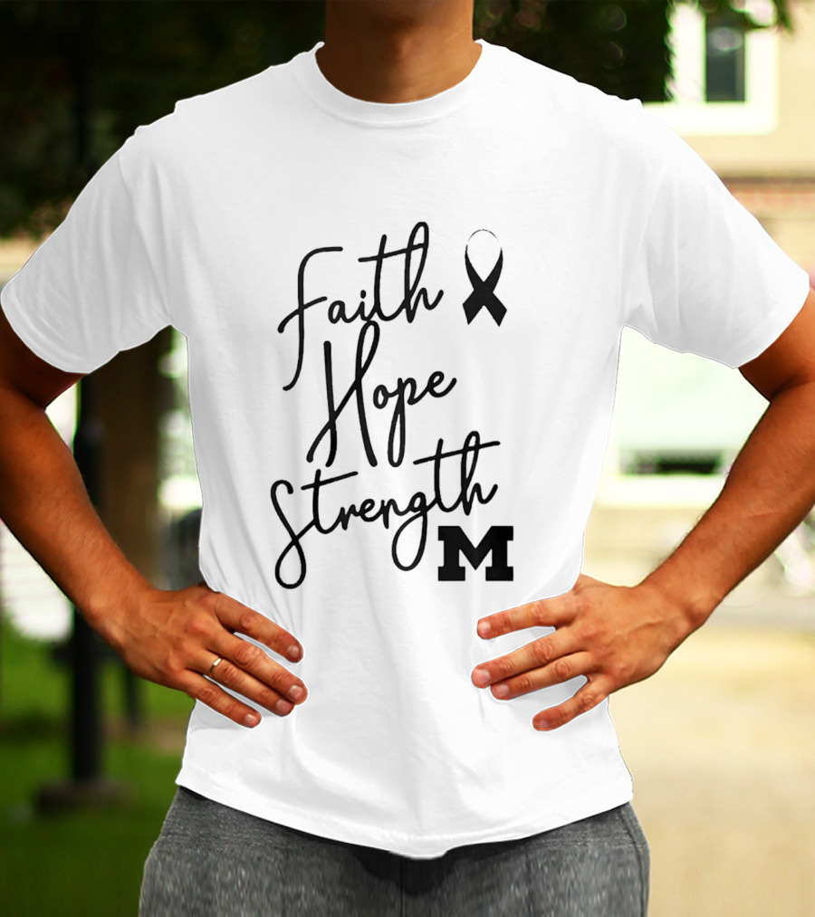 Faith Hope Strength Ribbon M T-Shirt
