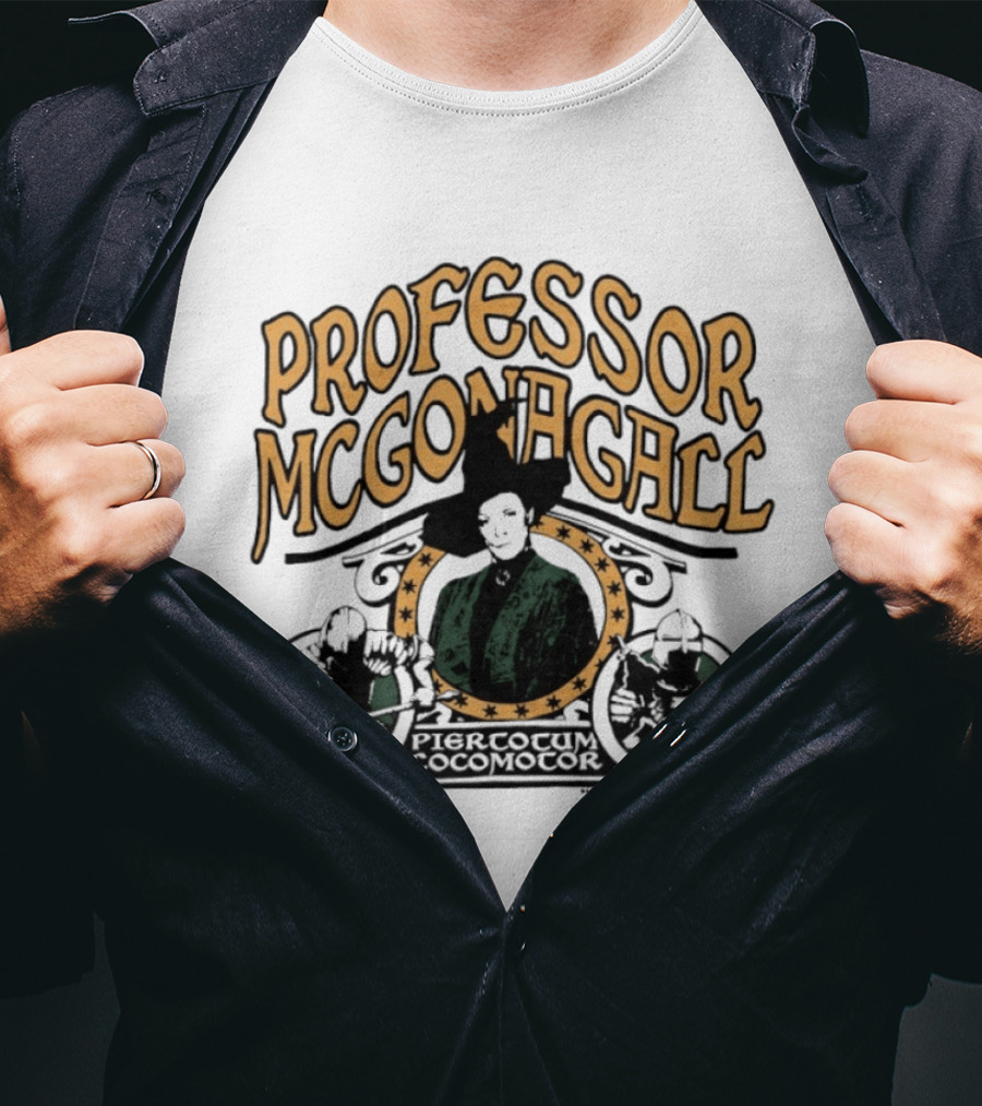 Professor McGonagall Piertotum Locomotor Magic Spell T-Shirt