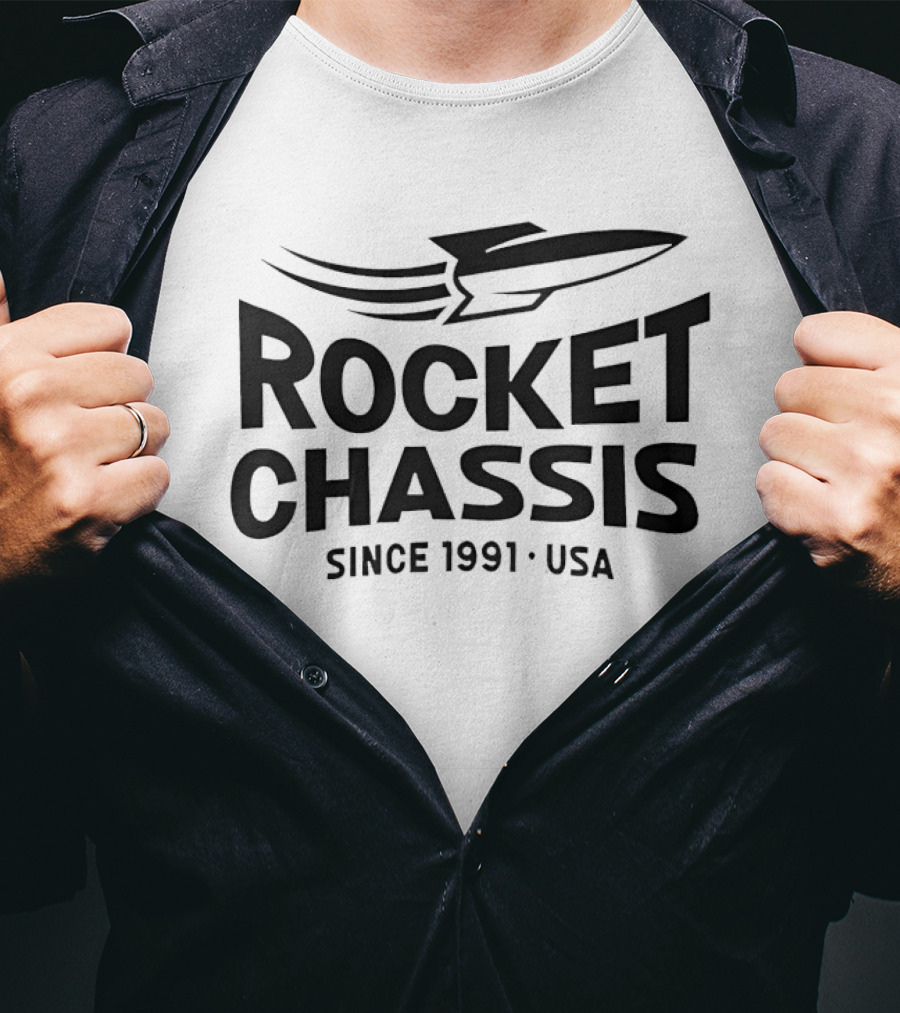 Rocket Chassis Since 1991 USA Racing Heritage T-Shirt