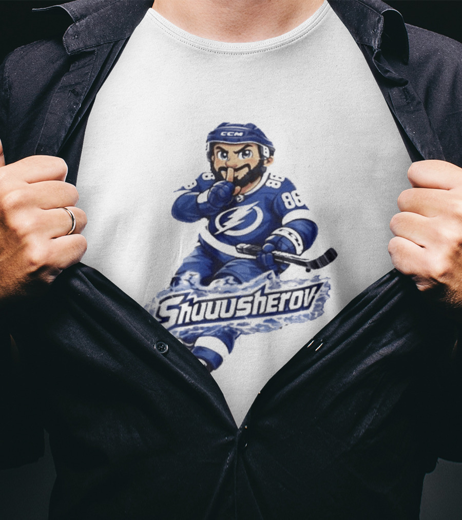 Tampa Bay Lightning Nikita Kucherov Shuuusherov Hockey Player T-Shirt