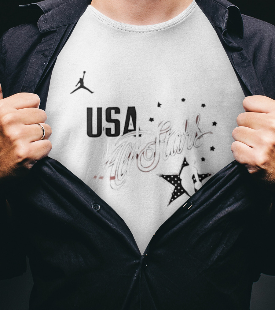 USA All Stars 2026 Basketball Jumpman Stars T-Shirt