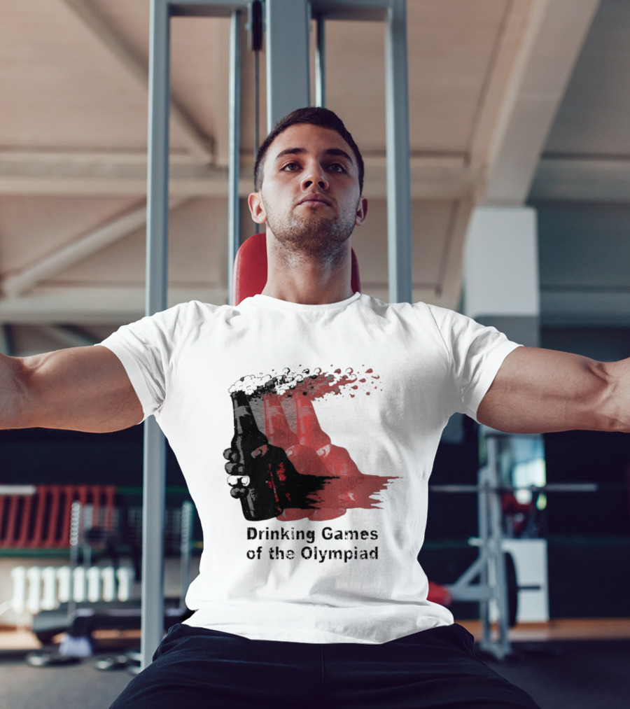 Drinking Games Of The Olympiad Pixelated Beer Splash T-Shirt