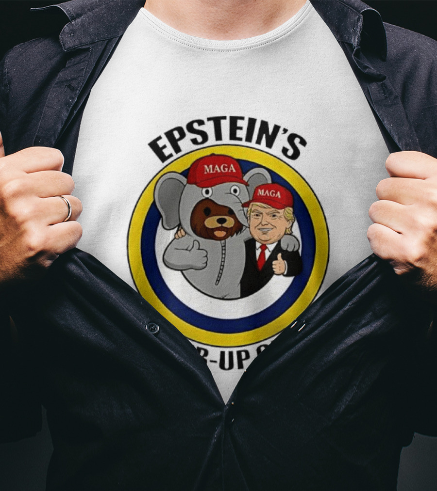Epstein's Cover Up Crew MAGA Elephant Trump Caricature T-Shirt