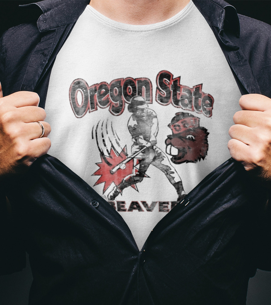 Oregon State Beavers OSU Baseball Player T-Shirt
