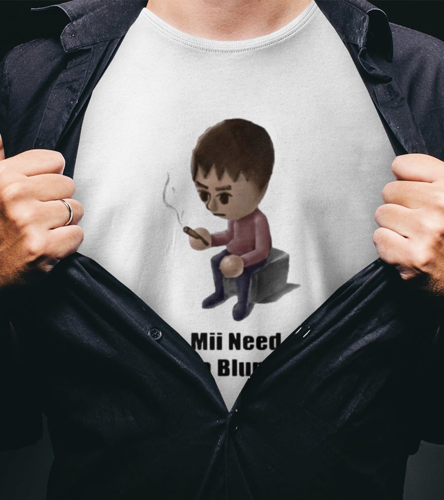 Mii Need A Blunt Smoking Character Gaming Twist T-Shirt