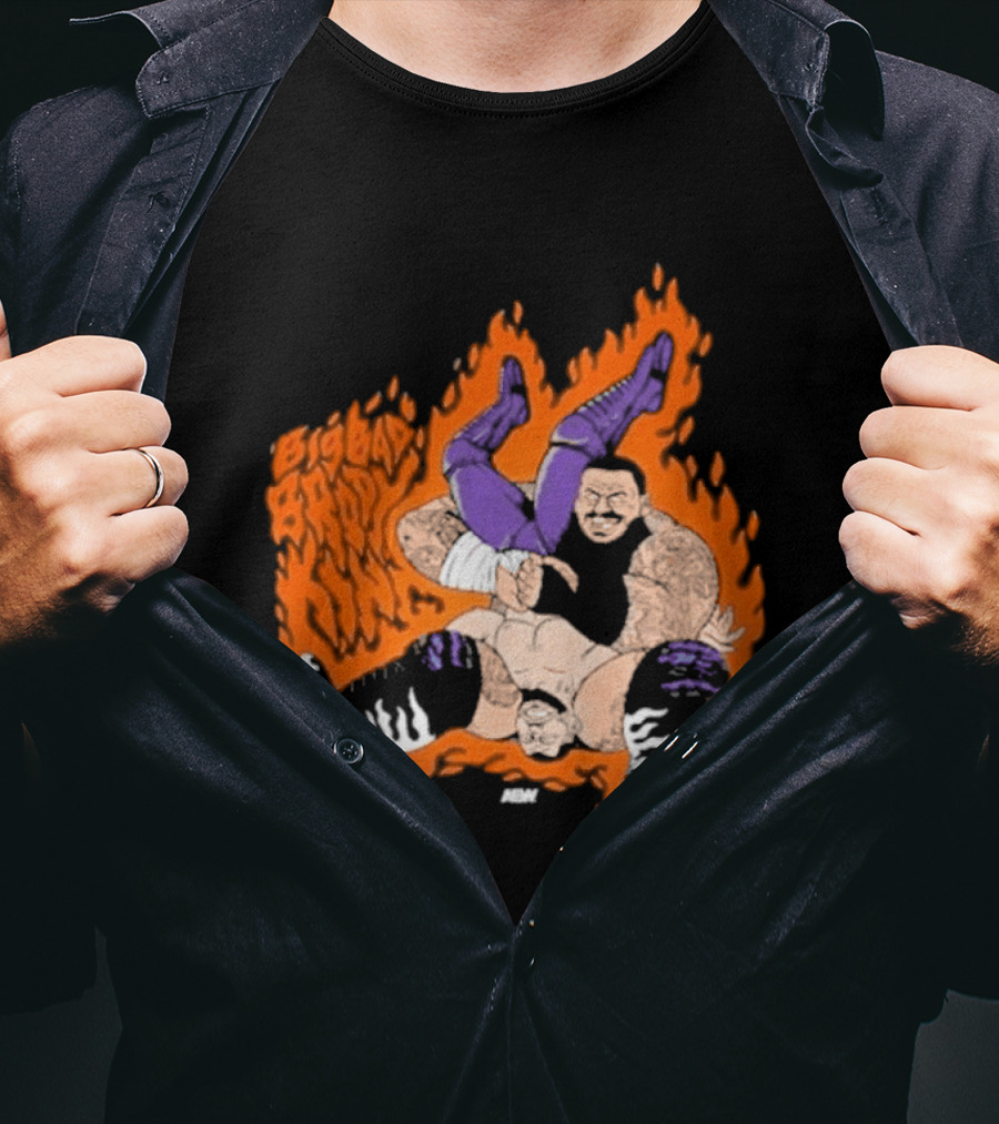 Brody King Gonzo Bomb Wrestling Move Fiery Impact T-Shirt